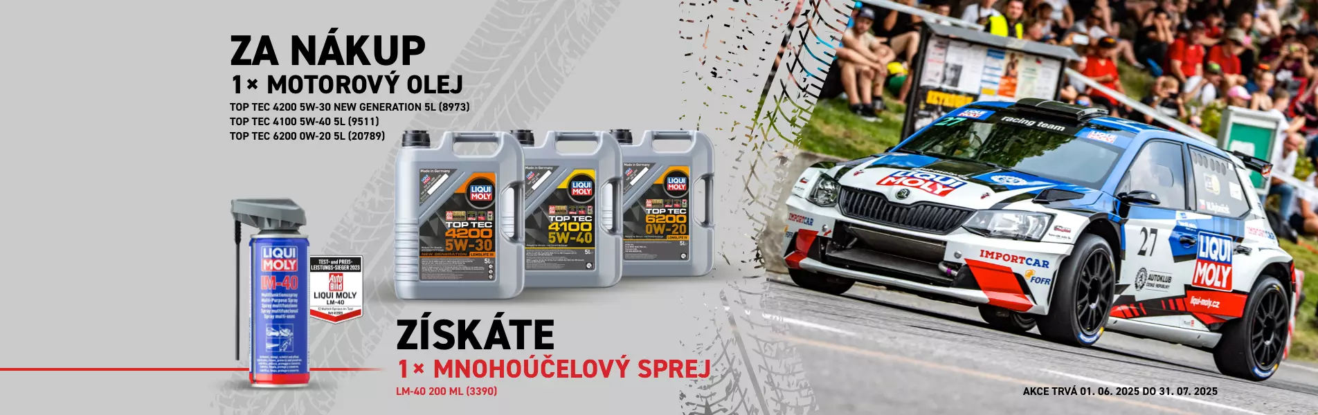 Za nákup 1x motorový olej - 1x Mnohoúčelový sprej