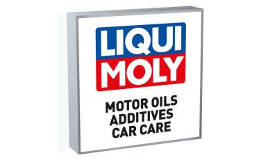 Svetelná reklama „MOTOR OILS, ADDITIVES, CAR CARE“ (80 x 80 cm)